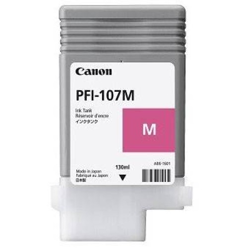 Tanque de Tinta Canon PFI-107M Magenta, Tinta a Base de Pigmentos, Compatible con imagePROGRAF 680/685/780/785 - Modelo 6707B001AA