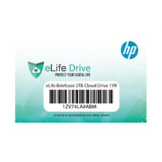 Certificado De Almacenamiento En La Nube Hp Elife Briefcasee 2Tb Año - 1ZV74LA#ABM