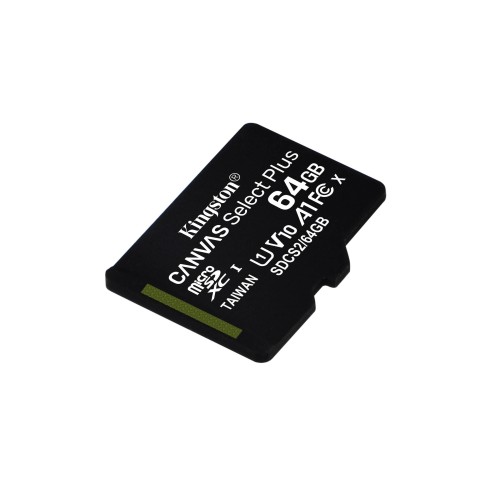 Memoria MicroSD Kingston Canvas Select Plus 64GB Clase 10 UHS-I con Adaptador SD - SDCS2/64GB