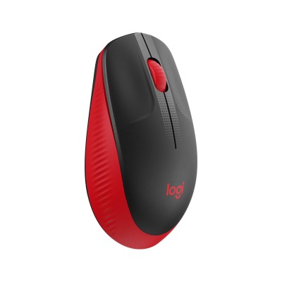 Mouse Logitech M190 Inalámbrico Usb Negro/Rojo - 910-005904
