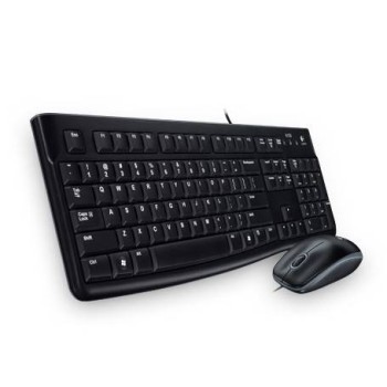 Kit Teclado y Mouse Logitech MK120 Alámbrico USB Negro - 920-004428