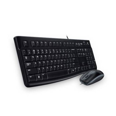 Teclado y Mouse Logitech MK120 - Alámbrico - USB - Negro - 920-004428