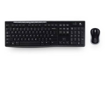 Kit Teclado y Mouse Logitech MK270 Inalámbrico Multimedia Negro 920-004432