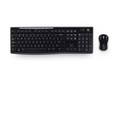 Kit Teclado y Mouse Logitech MK270 - Inalámbrico - Multimedia - Negro - 920-004432