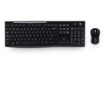 Kit Teclado y Mouse Logitech MK270 - Inalámbrico - Multimedia - Negro - 920-004432