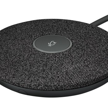 Micrófono de Mesa Logitech Rally Mic Pod Omnidireccional con Cancelación de Eco Modelo 989-000430