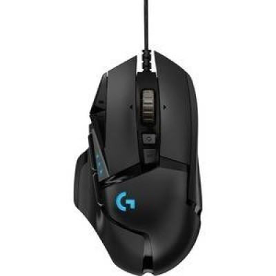 Mouse Alámbrico Logitech G502 Hero Negro, 11, Alámbrico, Óptico, 16000 Dpi - 910-005550