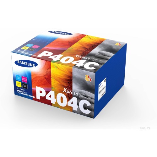 Pack de 4 Tóner Samsung CLT-P404C Negro Cian Magenta Amarillo - Modelo SU367A