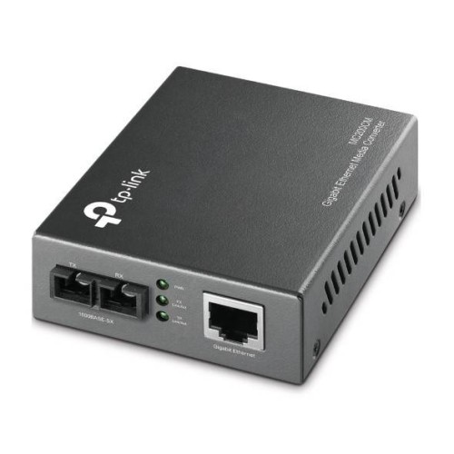 Convertidor de Fibra Óptica TP-LINK Multimodo SC a RJ-45 850nm Modelo MC200CM