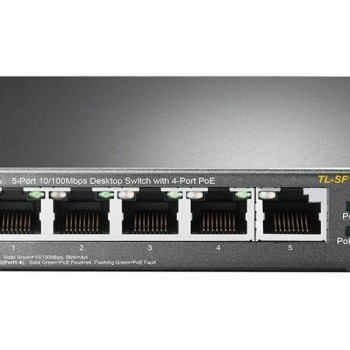 Switch TP-LINK 5 Puertos Fast Ethernet con PoE No Gestionado TL-SF1005P