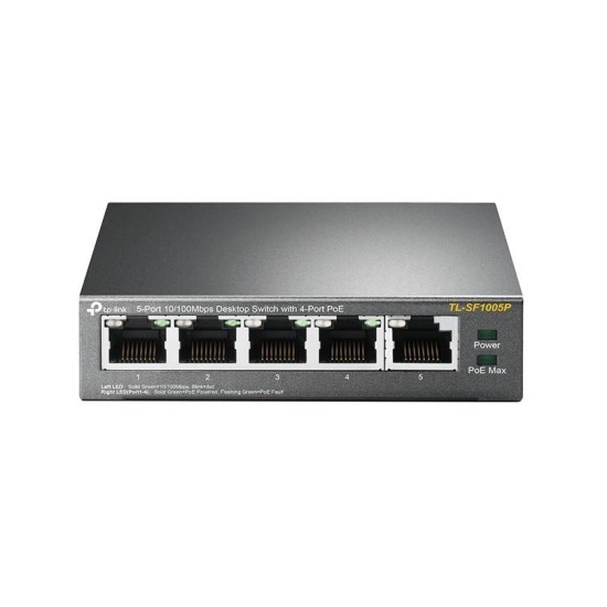 Switch TP-LINK SF1005P - 5 Puertos - Fast Ethernet - PoE - No Gestionado - TL-SF1005P