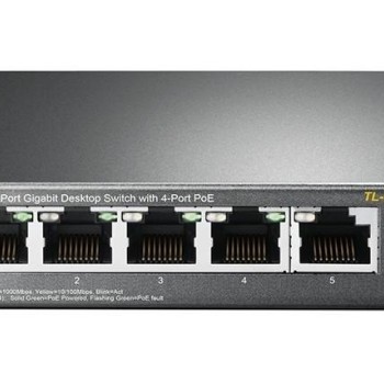 Switch TP-LINK 5 Puertos Gigabit con PoE No Gestionado - TL-SG1005P