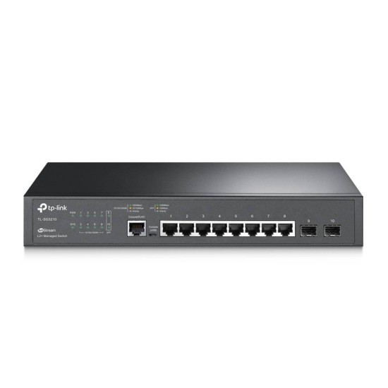 Switch Administrable Tp Link Tl Sg3210 8 Rj45 10/100/1000Mbps 2 Sfp Gigabit Rack - TL-SG3210