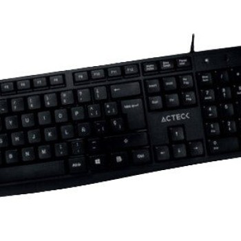 Kit Teclado y Mouse Acteck Alámbrico USB Español Negro AC-928984
