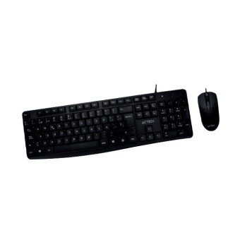 Kit De Teclado Y Mouse Acteck Ac 928984 Alámbrico Usb Español Negro - AC-928984