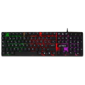 Teclado Acteck Aurean X Alámbrico USB con Retroiluminación LED Negro - AC-929615