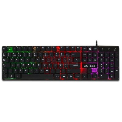 Teclado Acteck Aurean X Alámbrico Usb Led Negro - AC-929615