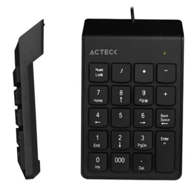 Teclado Numérico Acteck Inspire TN220 - Alámbrico - USB - Negro - AC-932622