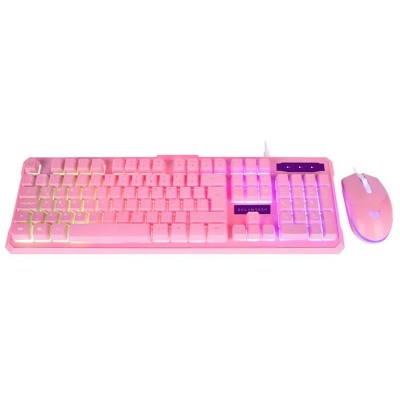 Kit Gamer Balam Rush SQUAD KTM330 - Teclado - Mouse - RGB - Alámbrico - Español - Rosa - BR-932769