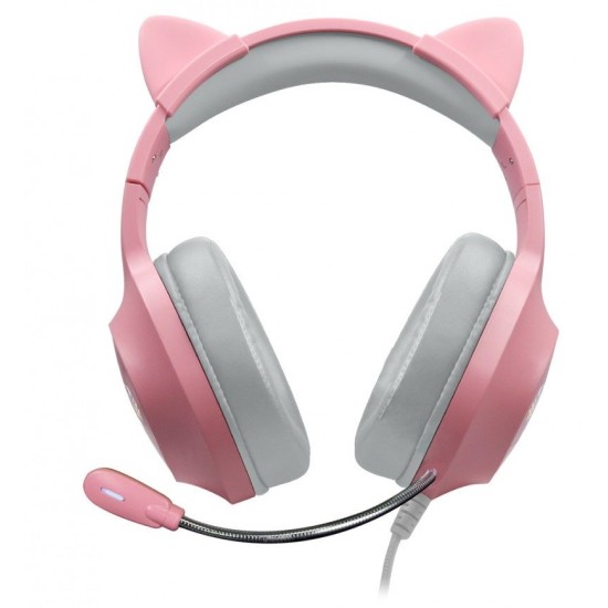 Diadema Gamer Balam Rush Sonorous HS750 - Alámbrico - Micrófono - RGB - Rosa - BR-932998