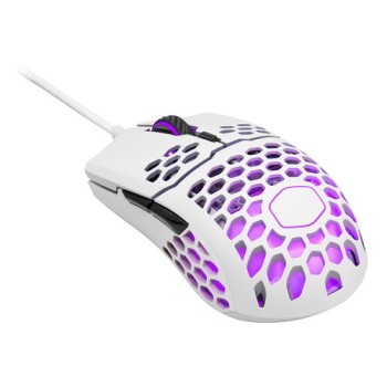 Mouse Gamer Cooler Master MM711 - Alámbrico - 6 Botones - RGB - Blanco - MM-711-WWOL1