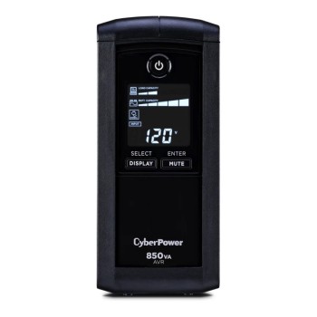 UPS CyberPower - 850VA/510W - 9 contactos - Línea interactiva - LCD - AVR - CP850AVRLCD