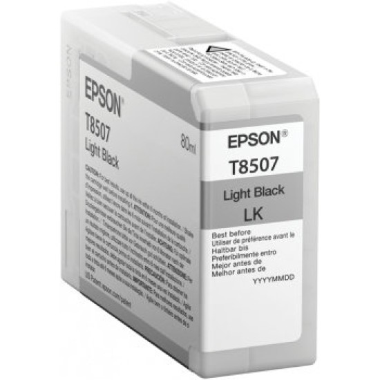 Tinta Epson T850 UltraChrome - Negro Claro - 80ml - T850700