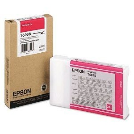 Cartucho de Tinta Epson UltraChrome Magenta, Modelo: T603B00, 220 ml. - T603B00