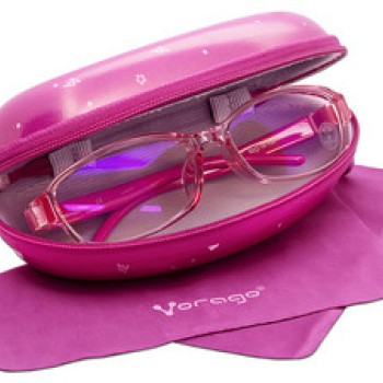 Lentes de Protección Vorago KG-200 PK para PC/Tablet Kids, Antiluz Azul con Estuche