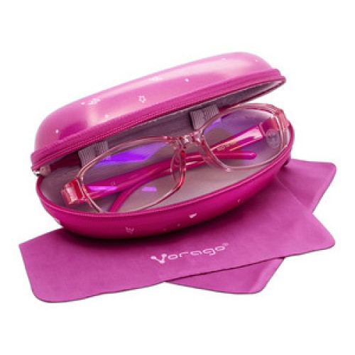 Lentes de Protección Vorago KG-200 PK para PC/Tablet Kids, Antiluz Azul con Estuche