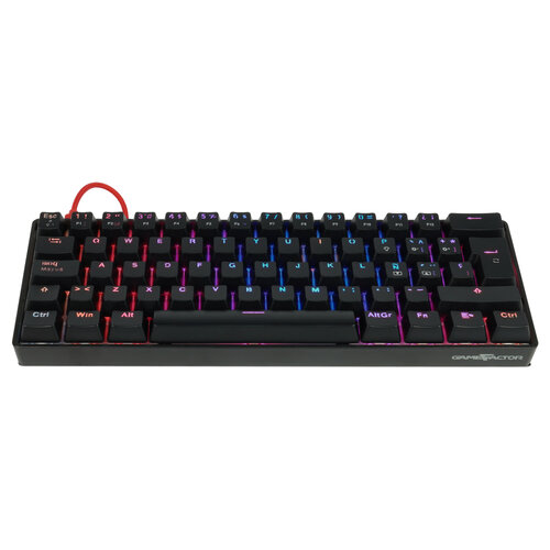 Teclado Gamer Game Factor KBG560-BL - Mecánico RGB Español - 60% Alámbrico