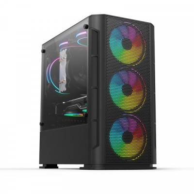 Gabinete Gamer Yeyian Haizen 2500 Micro Atx /Mini Atx 3X Ventiladores Panel Lateral Negro - YCH-041520