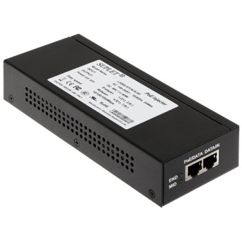 Inyector Hikvision 2 Puertos Gigabit PoE 56VCD 60W para Cámaras PTZ - Modelo LAS60-57CN-RJ45