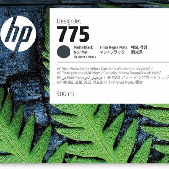 Tinta HP 775 Negro Mate 500ml para DesignJet Z6 Pro - Modelo 1XB22A