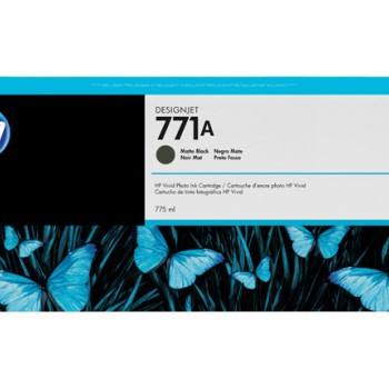 Cartucho de Tinta HP 771A Negro Mate Original para Impresoras DesignJet - Modelo B6Y15A