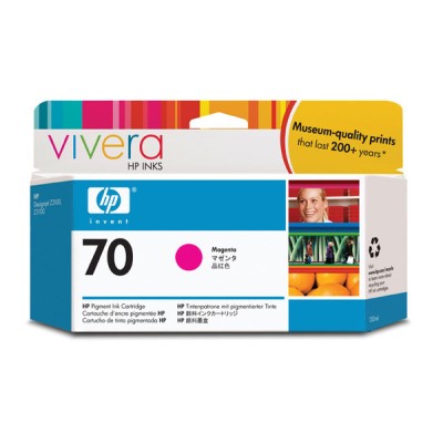 Cartucho de Tinta HP 70 - Magenta - DesignJet - C9453A - C9453A