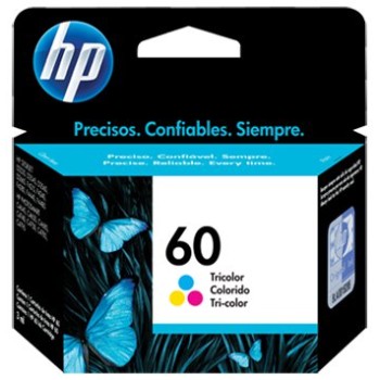 Cartucho de Tinta HP 60 Tricolor Original - Modelo CC643WL