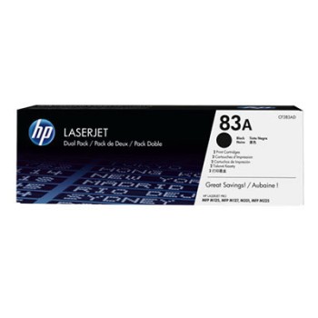Pack de 2 Cartuchos de Tóner HP 83A - Negro - CF283AD