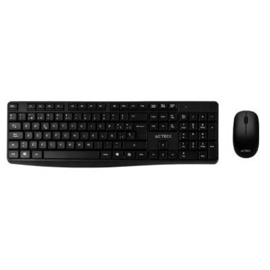 Kit De Teclado Y Mouse Acteck Kt25 Inalámbrico Receptor Usb Negro - AC-931755