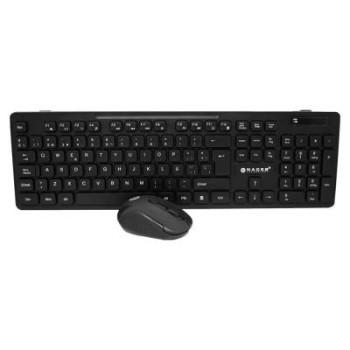 Kit De Teclado Y Mouse Naceb Na 0123 Inalámbrico Receptor Usb Español Negro - NA-0123