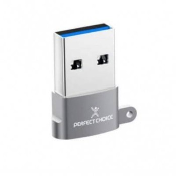 Adaptador USB A a USB C Mini Perfect Choice PC-101253 Gris