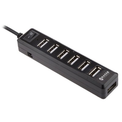 Hub USB Naceb NA-0120 - 7 Puertos - USB A - Negro - NA-0120
