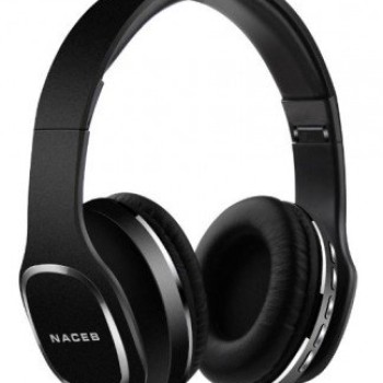 Audífonos Naceb Cetus Bluetooth Plegables con Radio FM y Micrófono - NA-0307N Negro