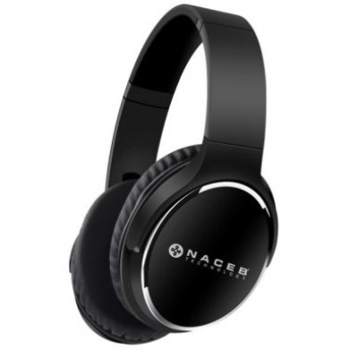 Audífonos Naceb Fornax NA-0308N - Micrófono - Bluetooth - Radio AM / FM - Plegables - Negro - NA-0308N