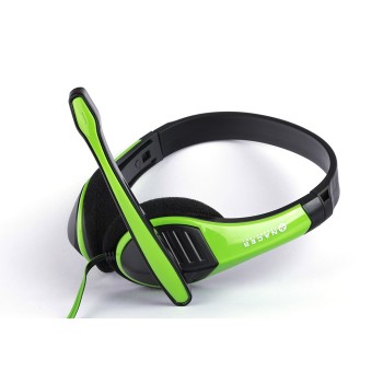 Audífonos NACEB Technology - 3.5mm - Micrófono - Verde/Negro - NA-589VE