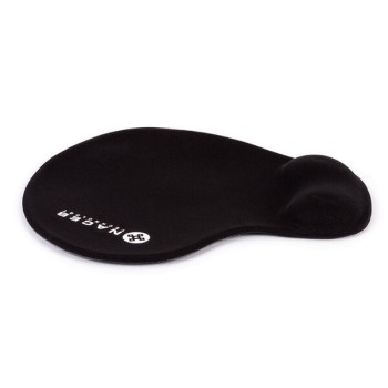 Mouse Pad Naceb Gel Negro con Descansa Muñecas Modelo NA-549NE