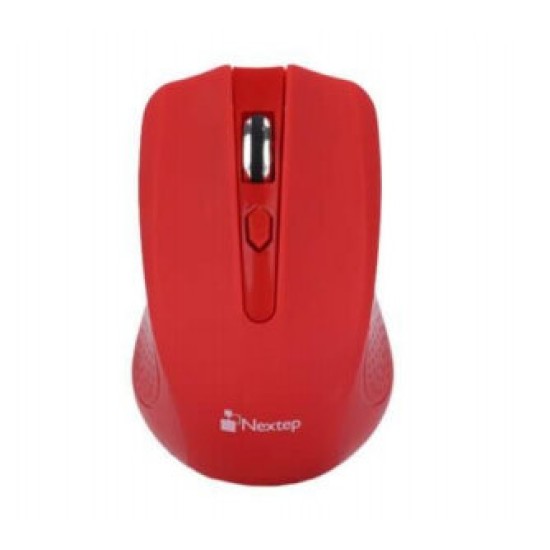 Mouse Nextep NE-411 - Inalámbrico - USB - 4 Botones- Rojo - NE-411