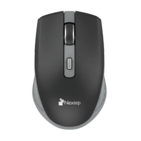 Mouse Nextep NE-413NG - Inalámbrico - USB - Negro con Gris - NE-413NG