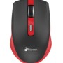 Mouse Nextep NE-413NR - Inalámbrico - USB - Negro con Rojo - NE-413NR