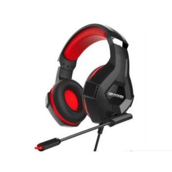 Diadema Gamer Nextep Dragon XT - Alámbrico - Micrófono - Negro con Rojo - NE-489